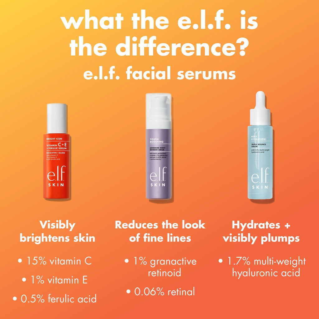 e.l.f.'s Facial Serum Comparison Chart